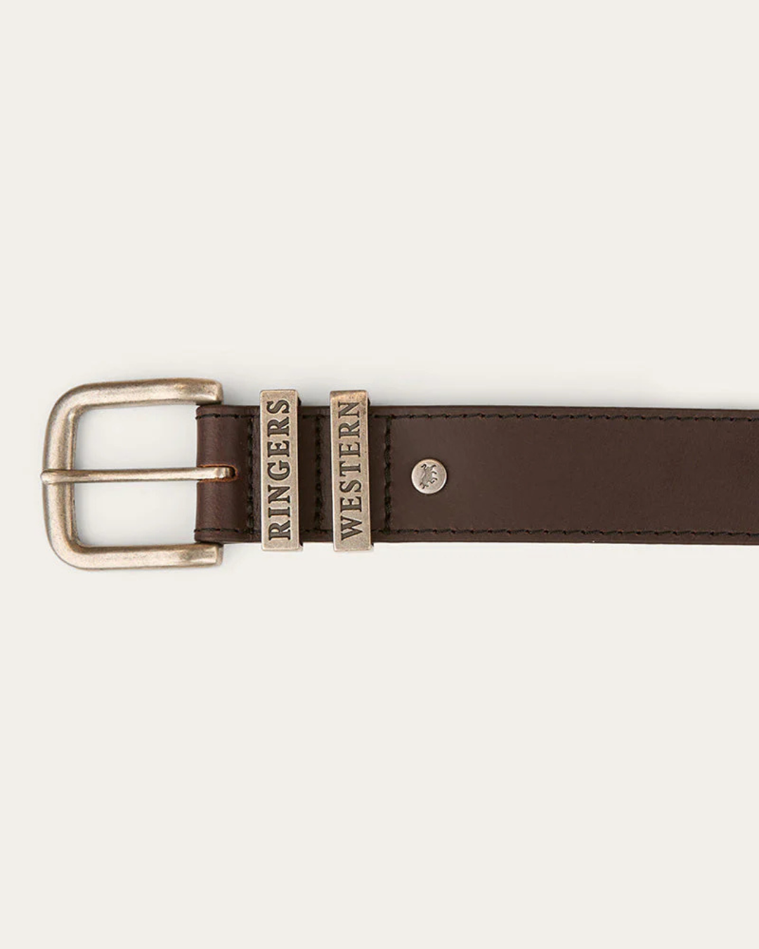 Ringers Western - James Belt - Dark Brown/ Silver