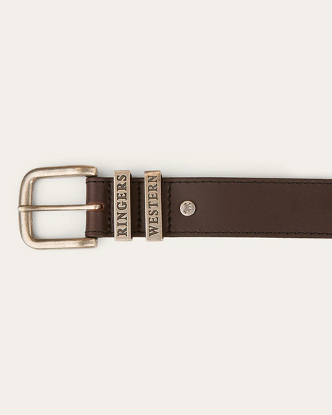 Ringers Western - James Belt - Dark Brown/ Silver