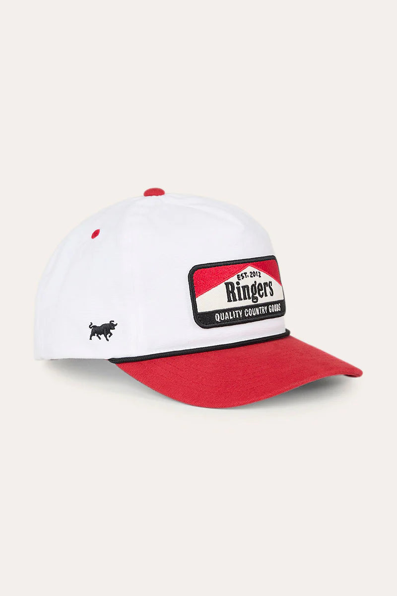 Ringers Western - Rangers Roadhouse Cap - Off White/Red