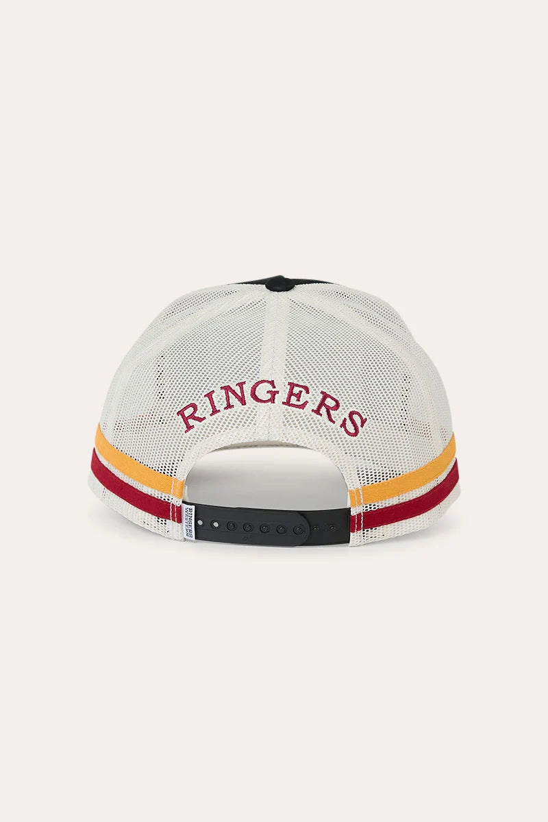 Ringers Western - Rodeo Club Deep Fit Trucker Cap - Black Off White