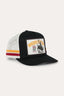 Ringers Western - Rodeo Club Deep Fit Trucker Cap - Black Off White