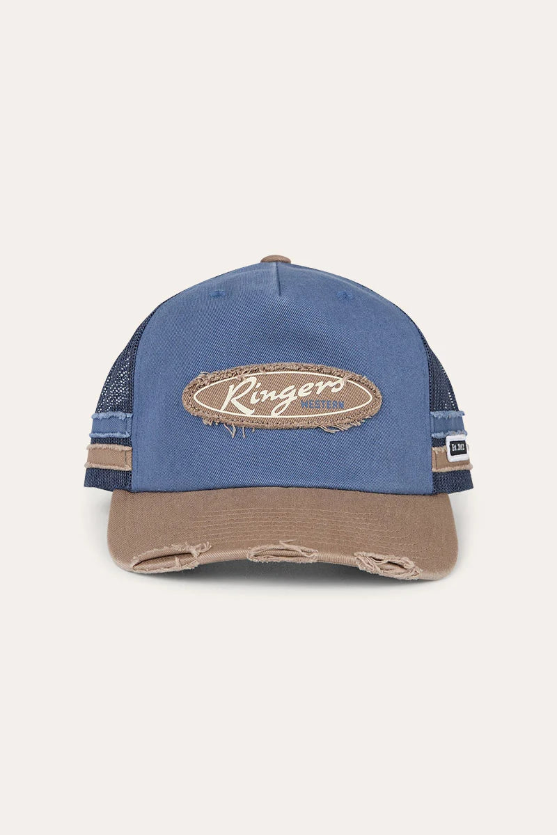 Ringers Western - Worn Out Deep Fit Trucker Cap - Clay Blue