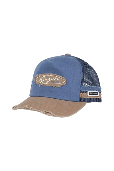 Ringers Western - Worn Out Deep Fit Trucker Cap - Clay Blue
