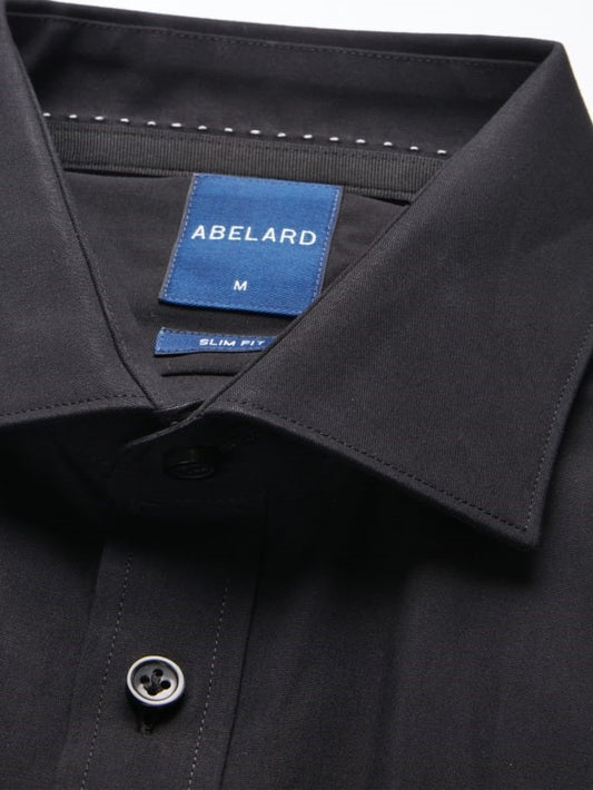 Abelard - Long Sleeve Business Shirt - 4 Way Stretch - Black