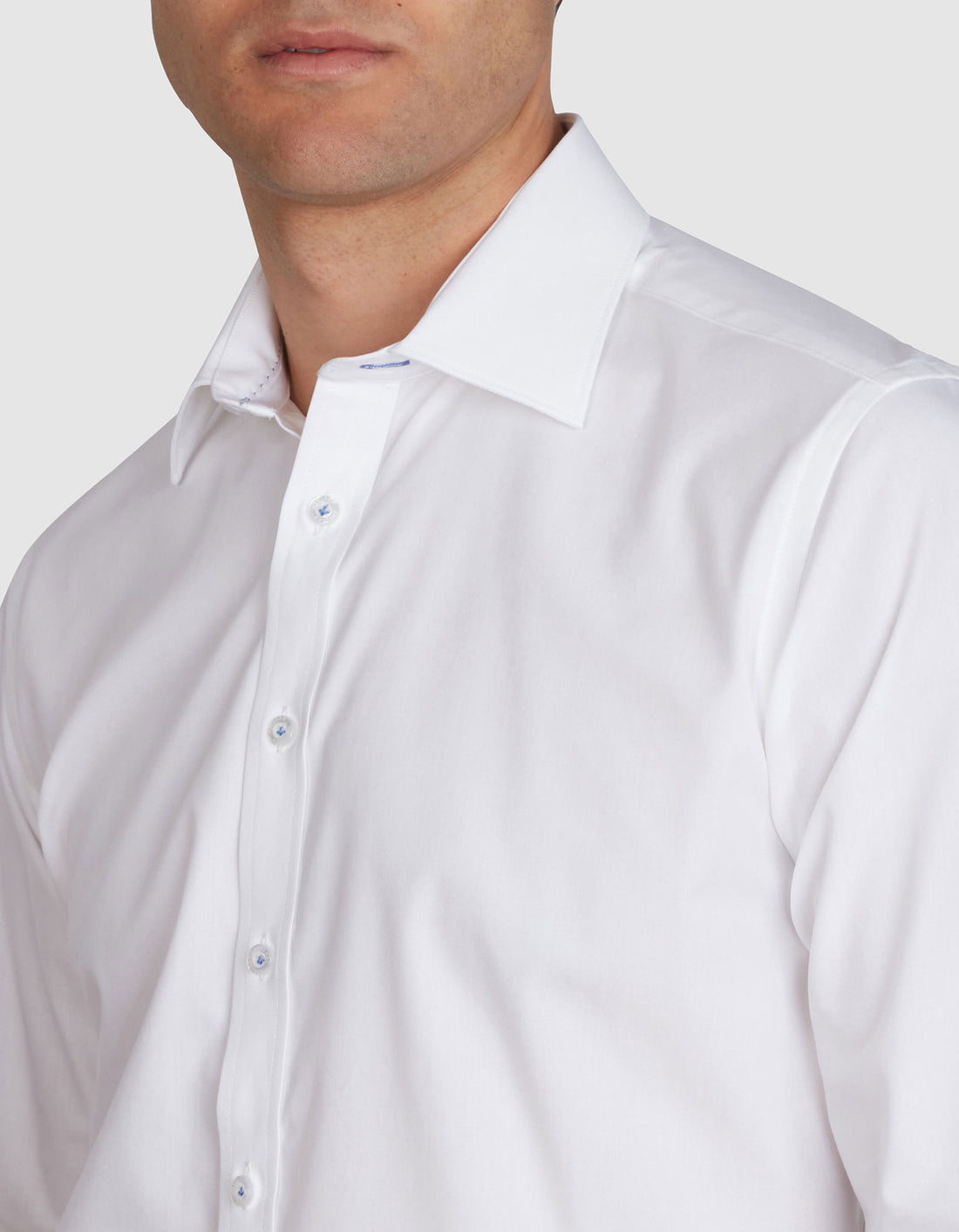 Abelard - Long Sleeve Business Shirt - 4 Way Stretch - White