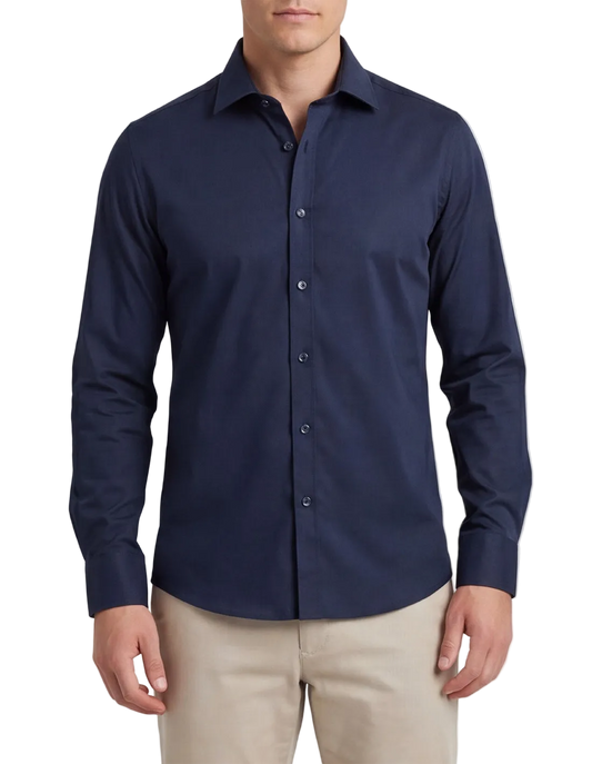 Abelard - 4 Way Stretch Business Shirt - Navy