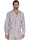 Abelard - Inch Linen Stripe Shirt - Chocolate