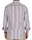 Abelard - Inch Linen Stripe Shirt - Chocolate