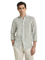 SAL262852128-L  - Abelard - Inch Linen Stripe Shirt - Lichen