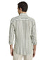 SAL262852128-L  - Abelard - Inch Linen Stripe Shirt - Lichen