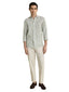 SAL262852128-L  - Abelard - Inch Linen Stripe Shirt - Lichen