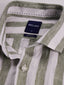 SAL262852128-L  - Abelard - Inch Linen Stripe Shirt - Lichen