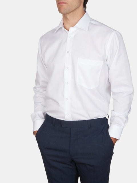 Abelard - Long Sleeve Business Shirt - Non-Iron - White