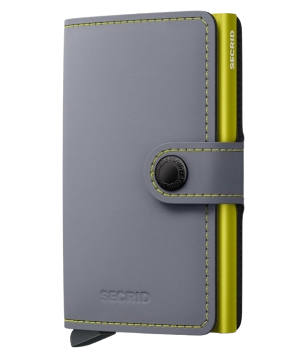 SEC0928-GREY LIME-Secrid - RFID Matte Slimwallet - Grey Lime