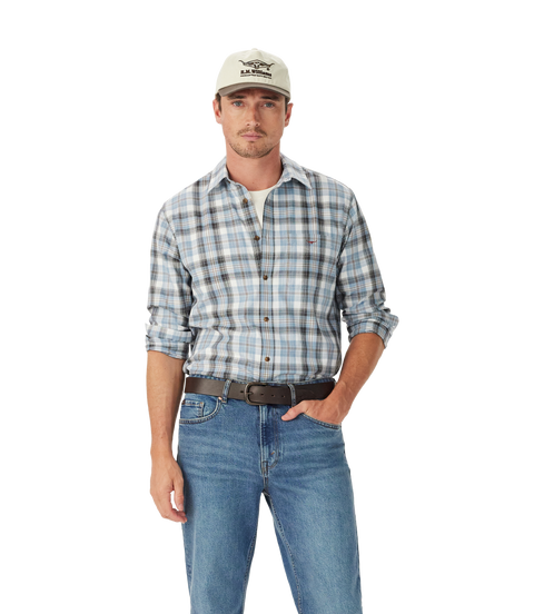 R.M.Williams - O'Connell Shirt - Check - Blue, White & Black