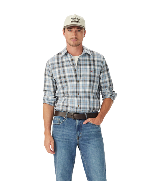 R.M.Williams - O'Connell Shirt - Check - Blue, White & Black