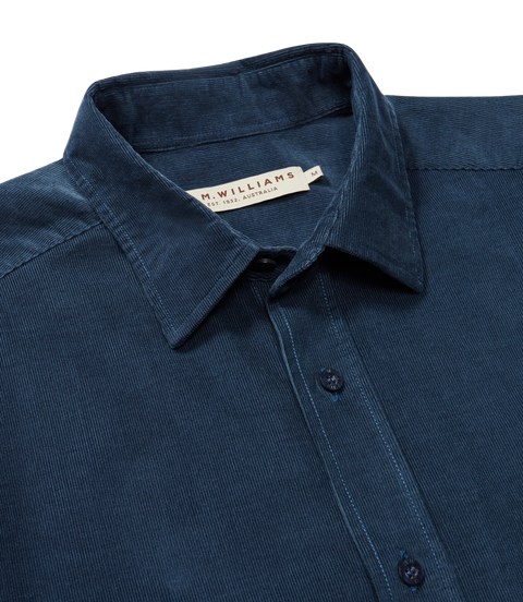 RM Williams - Classic Shirt - Corduroy - Navy Blue