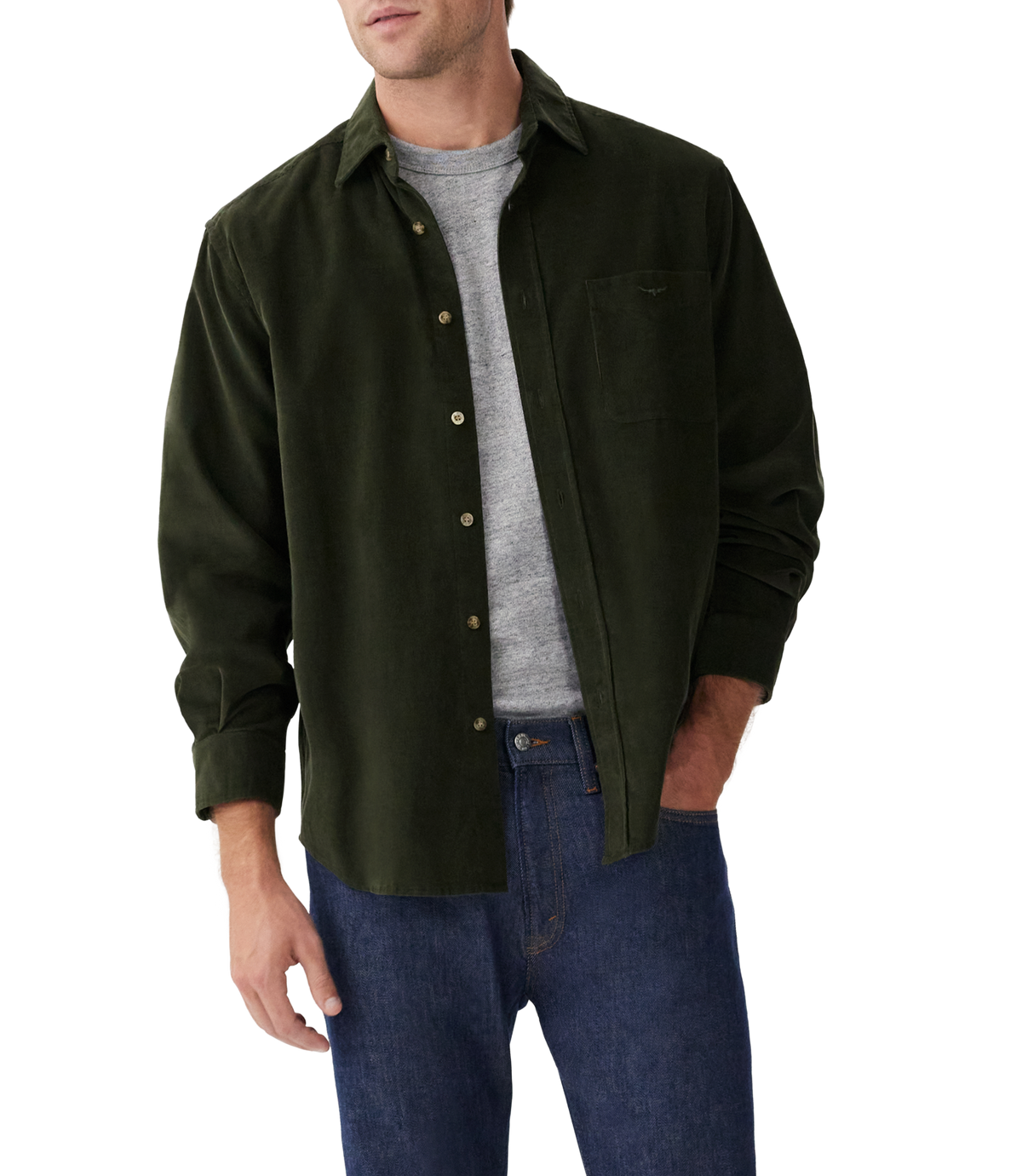 R.M.Williams - Classic Shirt - Corduroy - Olive