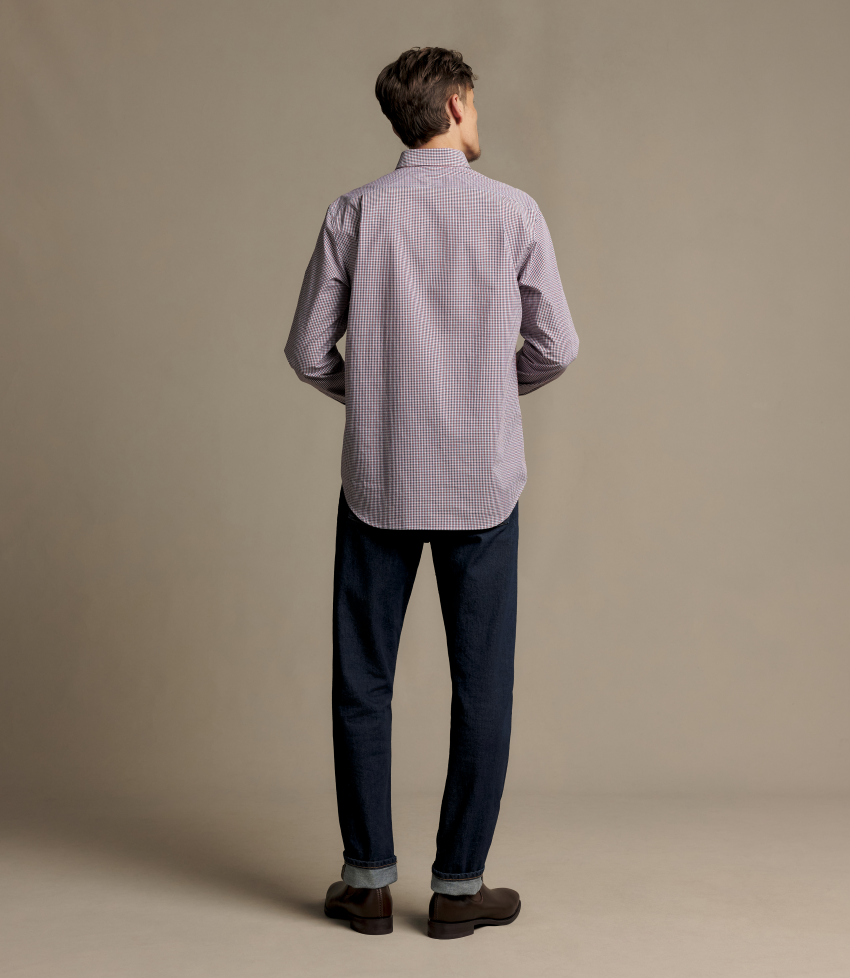 R.M.Williams - Whyalla Poplin Shirt - Check - Red/White/Navy