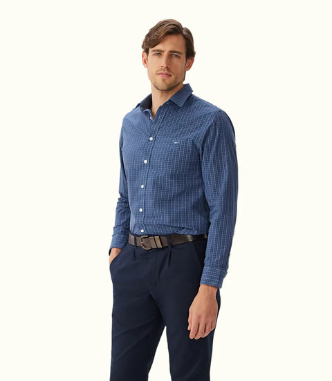 R.M.Williams - Regular Shirt - Check - Navy, White & Tan