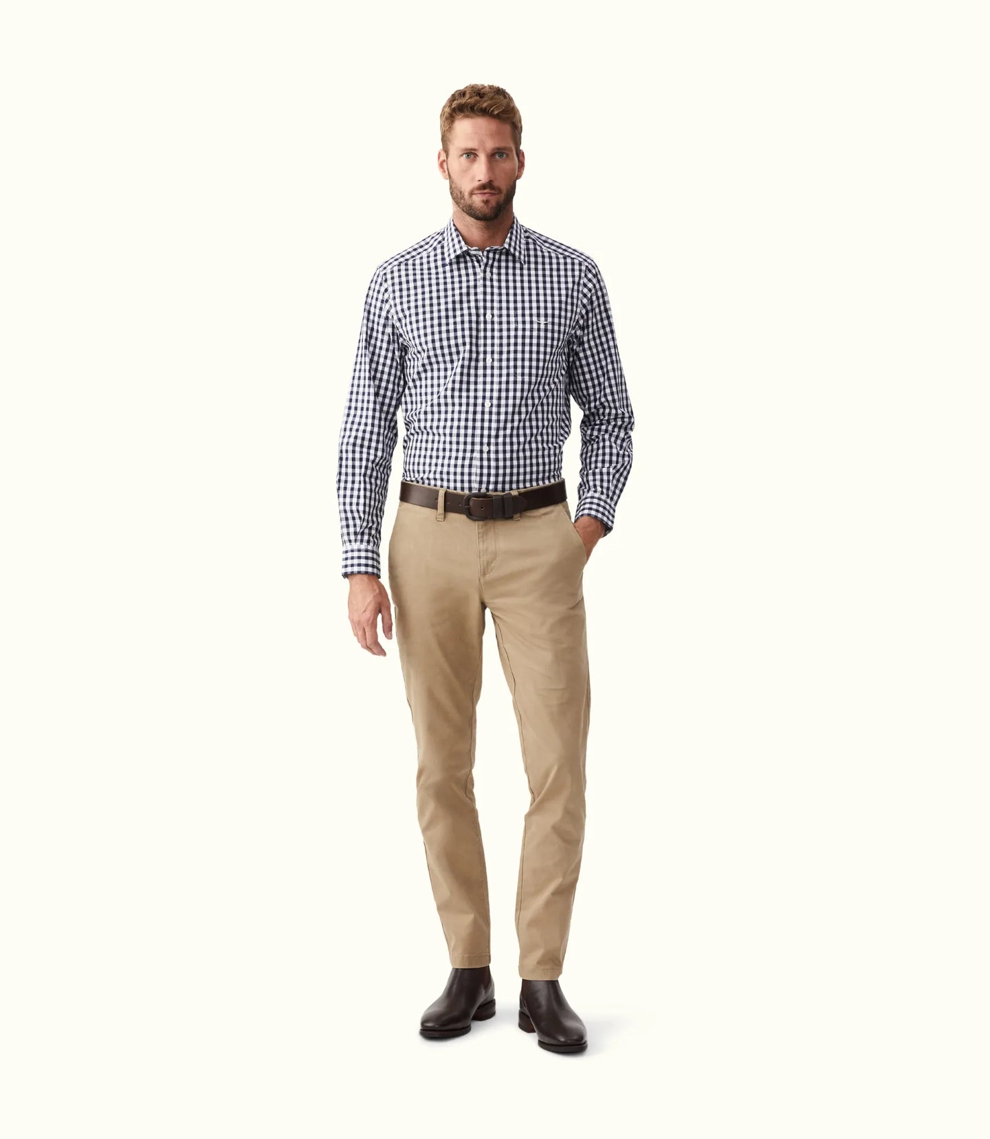 R.M.Williams - Collins Shirt - Check - Navy/White