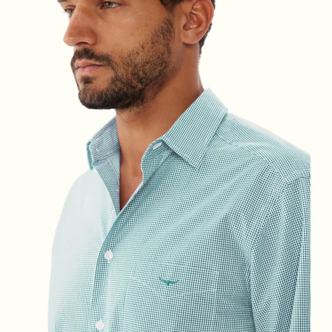 RM Williams - Coalcliff Shirt - Check - Green & White