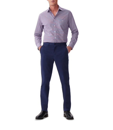 R.M.Williams - Poplin Shirt - Check - Navy/Red/White