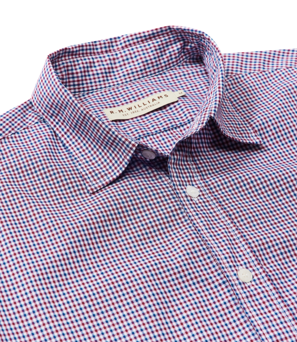 R.M.Williams - Poplin Shirt - Check - Navy/Red/White