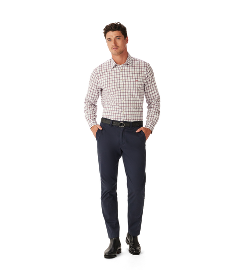 R.M.Williams - Classic Twill Check Shirt - White/Red/Navy
