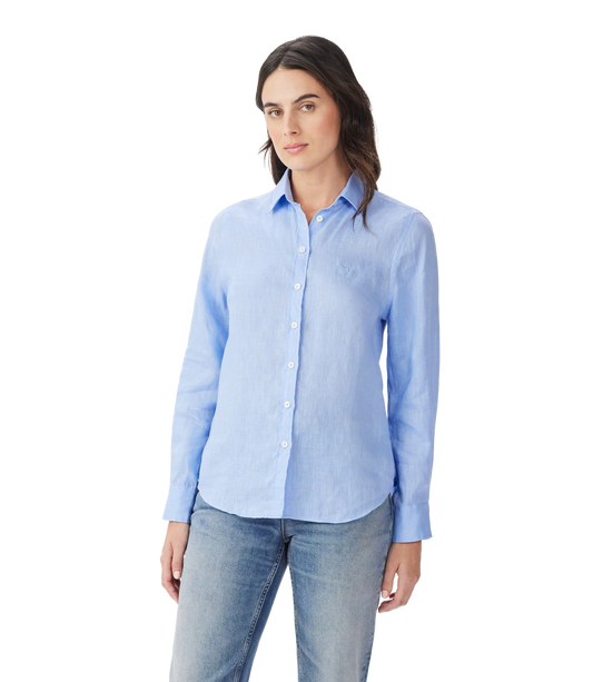 R.M.Williams - Olney Linen Shirt - Light Blue
