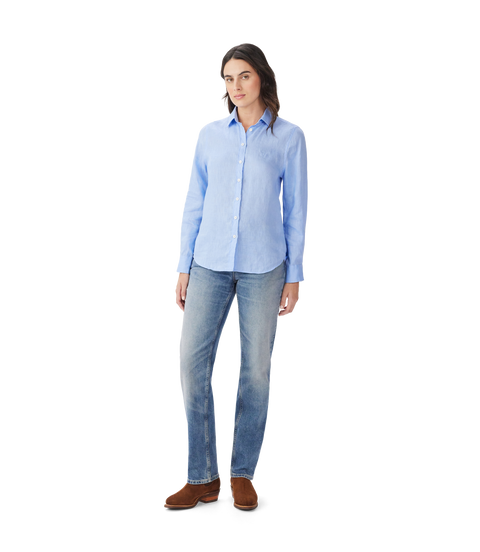 R.M.Williams - Olney Linen Shirt - Light Blue