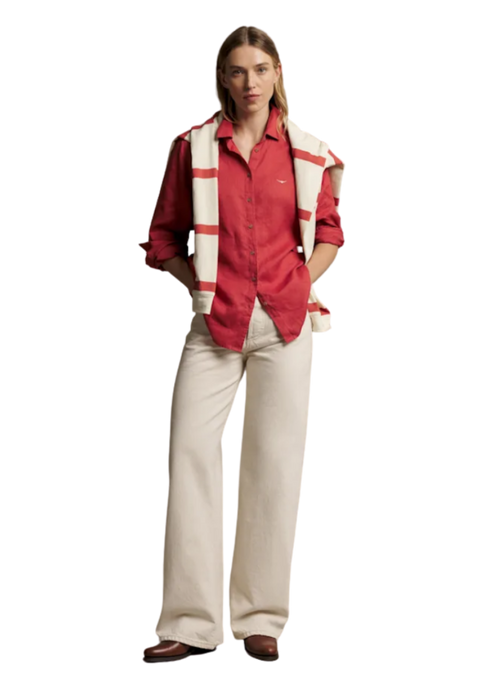 R.M.Williams - Onley Linen Shirt - Scarlet