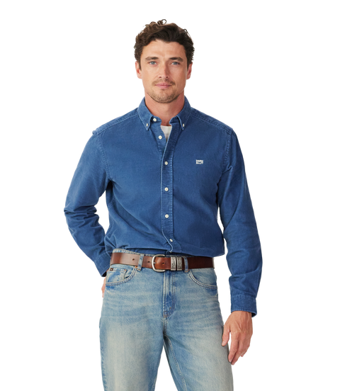 R.M.Williams - Darr Cord Shirt - Ensign Blue