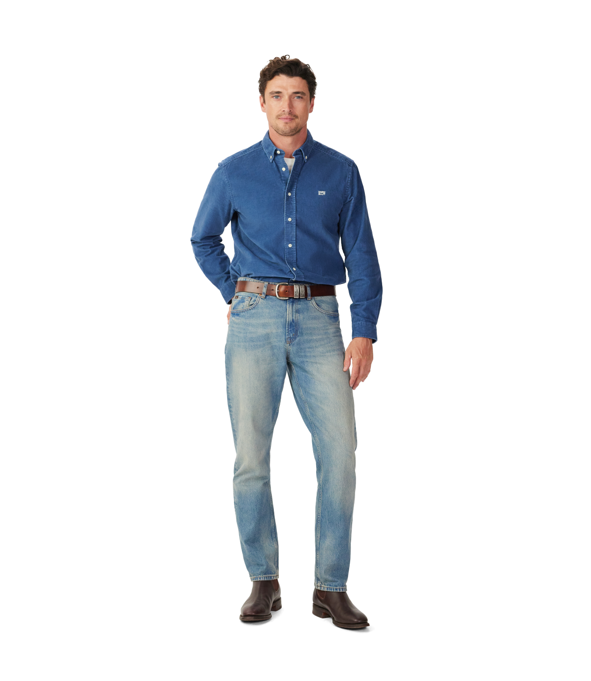 R.M.Williams - Darr Cord Shirt - Ensign Blue