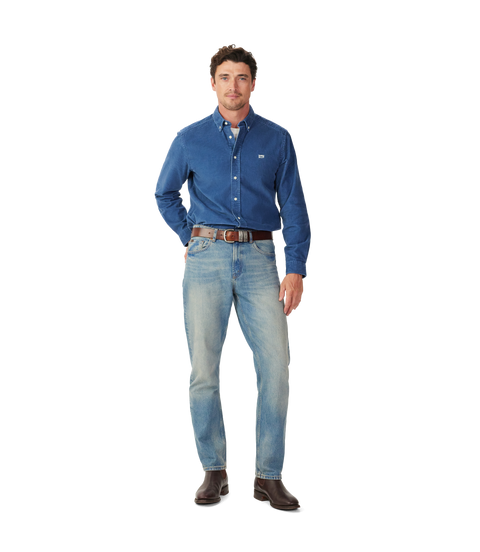 R.M.Williams - Darr Cord Shirt - Ensign Blue