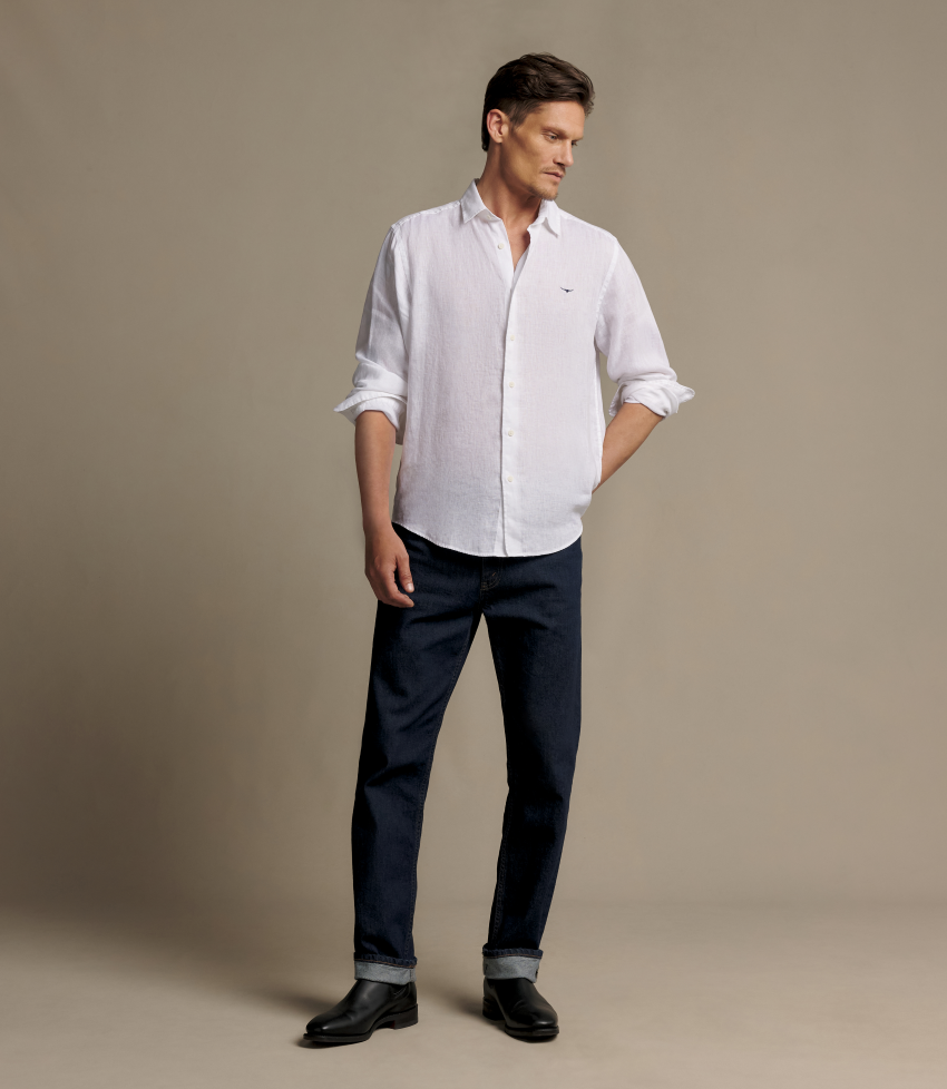 R.M.Williams - Newman French Linen Shirt - White
