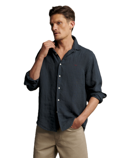 SHF00LIH401 - R.M.Williams - Newman Linen Shirt - Ink 