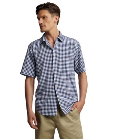 SHF11CL4501 - R.M.Williams -  Johnson Short Sleeve Check Shirt - Navy