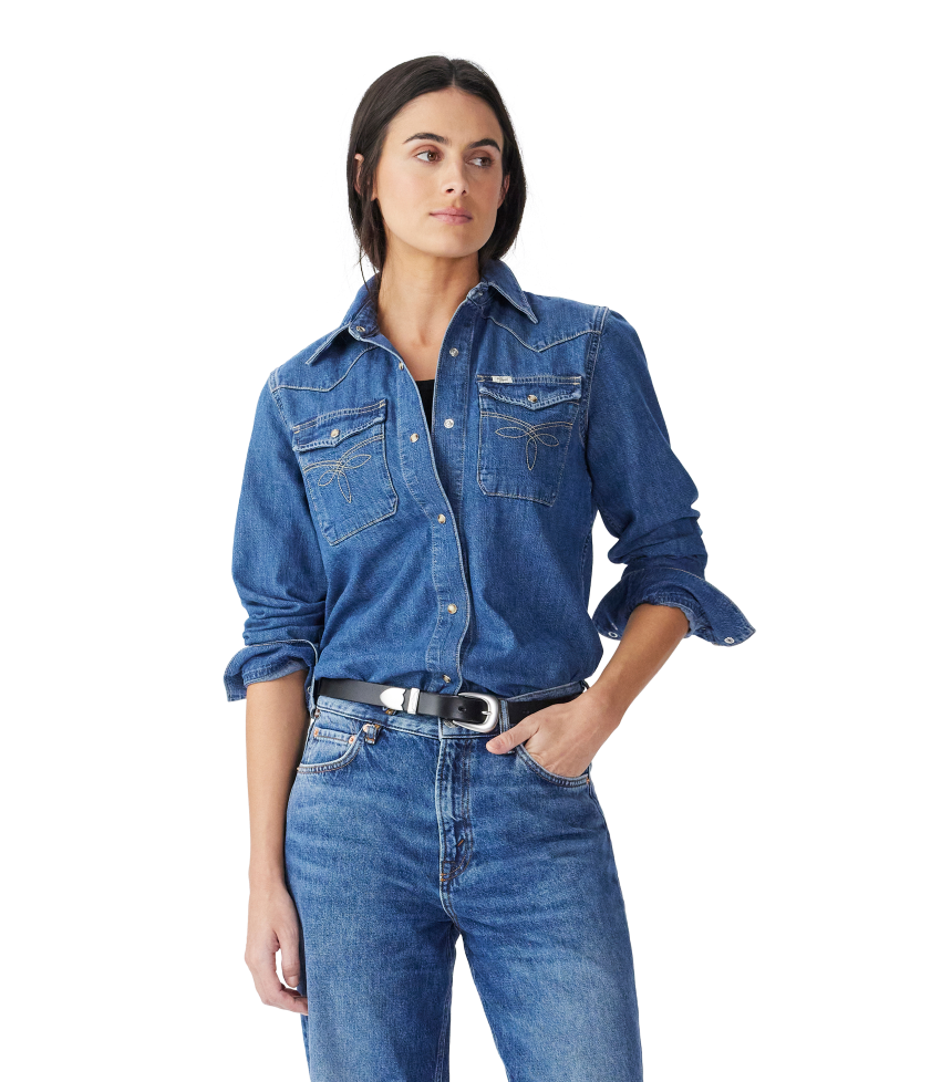 R.M.Williams - Cloudbuster Denim Shirt - Mid Indigo Wash