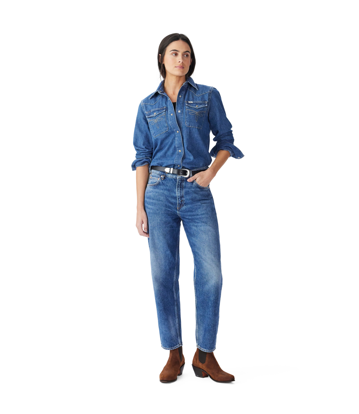 R.M.Williams - Cloudbuster Denim Shirt - Mid Indigo Wash