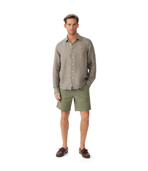 R.M.Williams - Newman Classic Linen Shirt - Dark olive