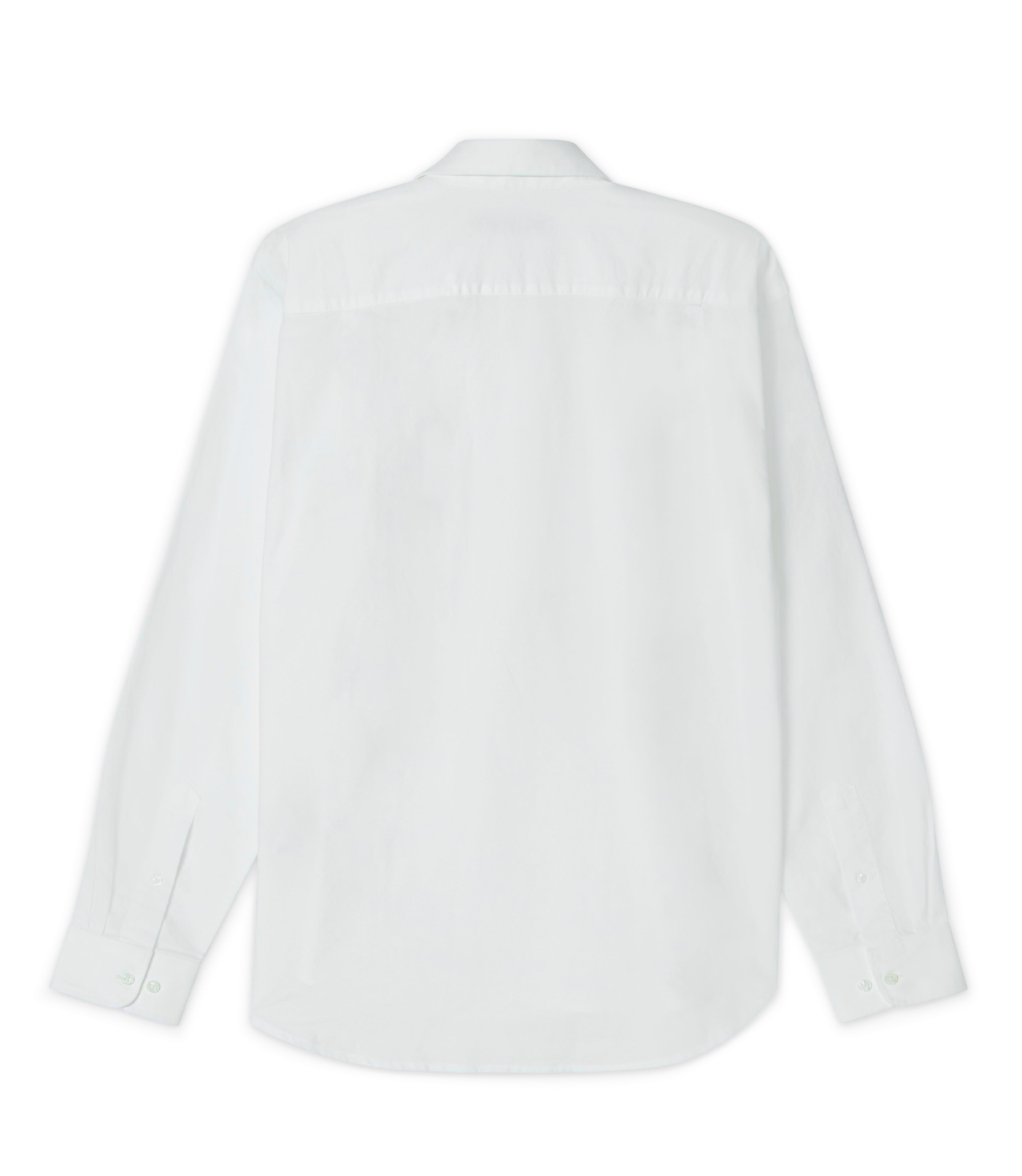 R.M.Williams - Collins Shirt - Oxford - White back view showing classic fit and button-down collar.
