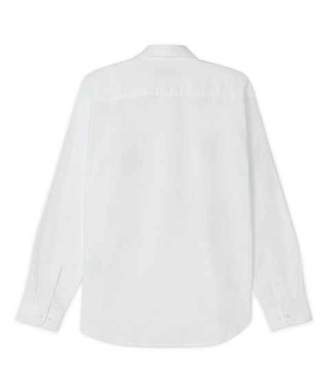 R.M.Williams - Collins Shirt - Oxford - White back view showing classic fit and button-down collar.