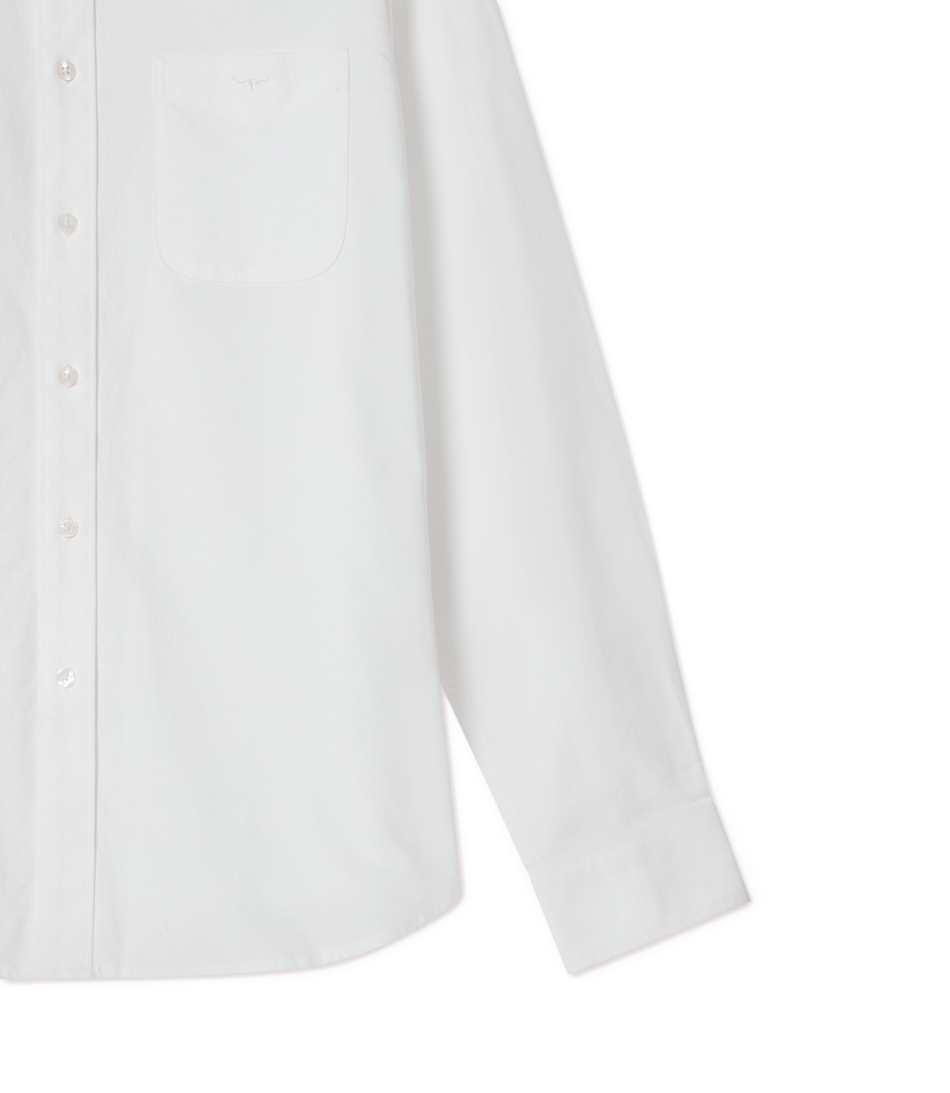 R.M.Williams - Collins Shirt - Oxford - White, classic-fit white shirt with adjustable cuffs and button-down collar.