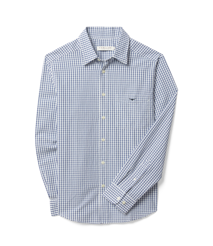 R.M.Williams - Augusta Classic Shirt - Check - White/Blue