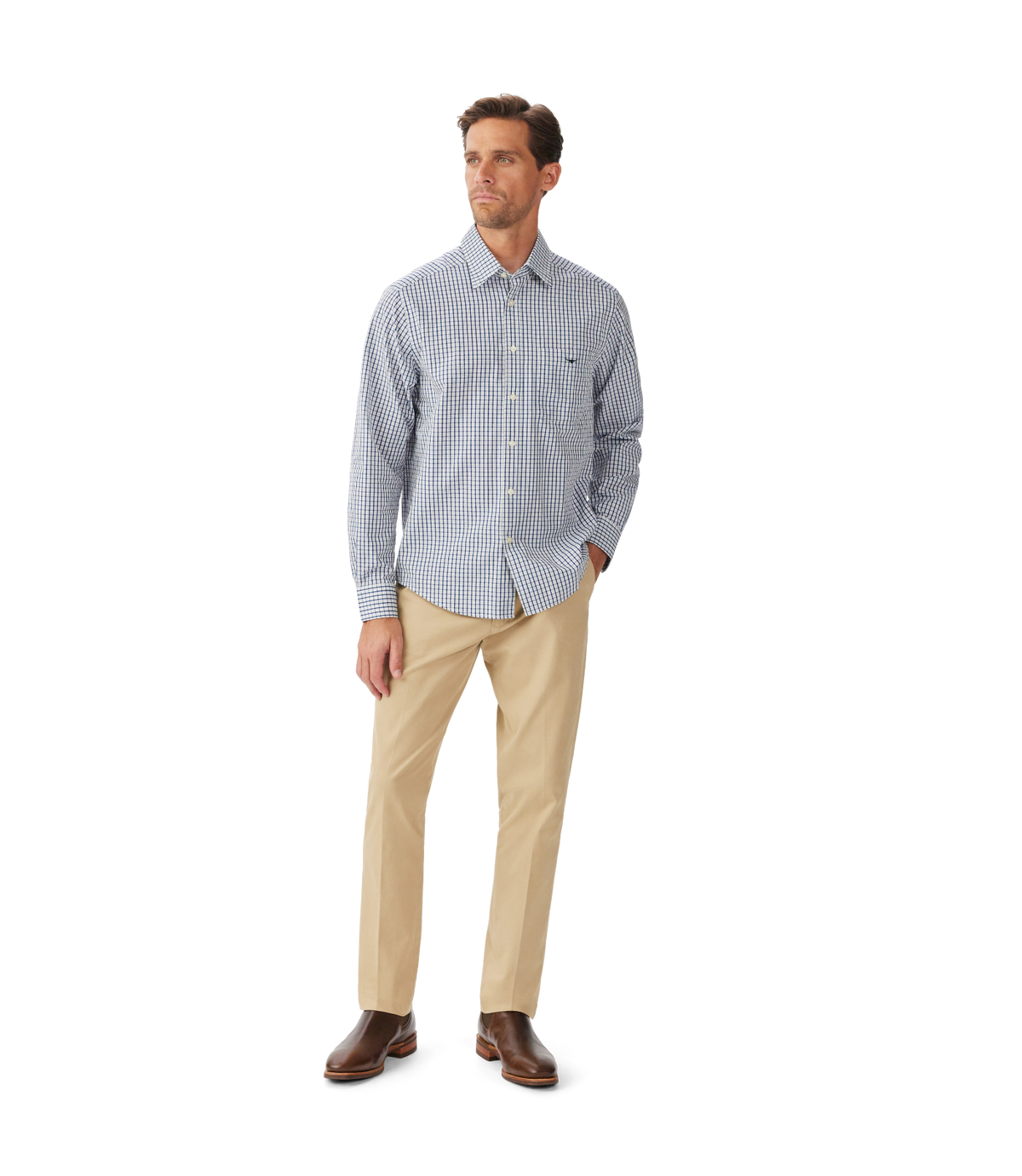 R.M.Williams - Augusta Classic Shirt - Check - White/Blue