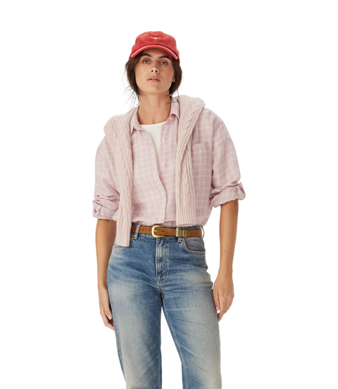 R.M.Williams - Hopeland Linen Shirt - Check - Ice Pink