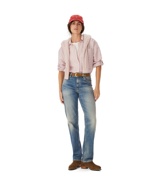R.M.Williams - Hopeland Linen Shirt - Check - Ice Pink