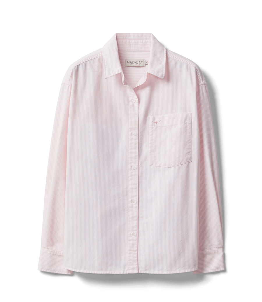 R.M.Williams - Hopeland Oxford Stripe Shirt - Pink White