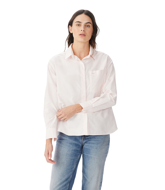 R.M.Williams - Hopeland Oxford Stripe Shirt - Pink White